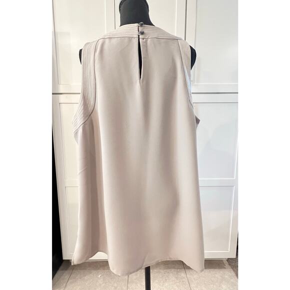 NWT LAUREN Ralph Lauren Womens Sleeveless Blouse Top Plus Size 2X Beige NEW $120 - Picture 7 of 12